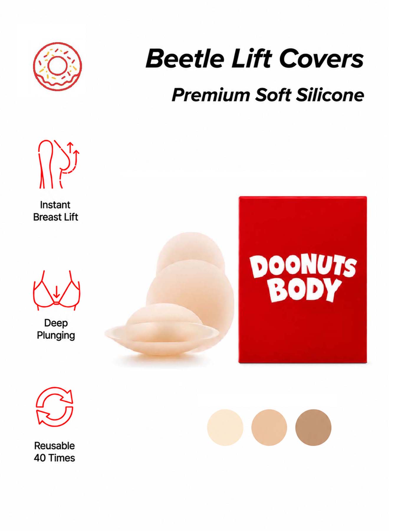 DOONUTS Copricapezzoli invisib - Push Up Bra Silicone recensione e prezzo
